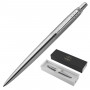 Ручка шариковая PARKER Jotter Core Stainless Steel CT, корпус серебристый, хромированные детали, синяя, 1953170