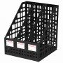 Лоток вертикальный для бумаг BRAUBERG MAXI Plus, 240 мм, 3 отделения, сетчатый, сборный, черный, 237013