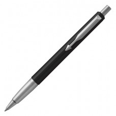 Ручка шариковая PARKER Vector Standard Black CT, корпус черный, детали из нержавеющей стали, синяя, 2025442