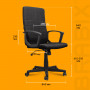 Кресло офисное BRABIX Focus EX-518, ткань, черное, 531575