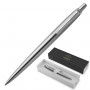 Ручка гелевая PARKER Jotter Stainless Steel CT, корпус серебристый, детали из нержавеющей стали, черная, 2020646