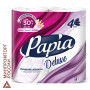 Бумага туалетная быт., спайка 4 шт., 4-слойная (4х16 м), PAPIA DELUXE, белая, 5062185