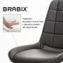 Кресло BRABIX Deco MG-316, без подлокотников, пятилучие серебристое, экокожа, черное, 532080.
