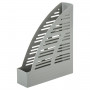 Лоток вертикальный для бумаг BRAUBERG Standard, 245х70х295 мм, серый, 237221