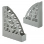 Лоток вертикальный для бумаг BRAUBERG Standard, 245х70х295 мм, серый, 237221