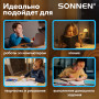 Светильник настольный SONNEN OU-603, на подставке, цоколь Е27, Сова, синий, 236674