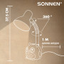 Светильник настольный SONNEN OU-603, на подставке, цоколь Е27, Сова, синий, 236674
