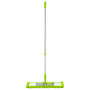 Швабра с флаундером 40 см, телескопический черенок 120 см, резьба 1,6 см, ворсистая микрофибра (ТИП К), ЛЮБАША, 603602
