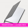 Блокнот А5 (148х218 мм), BRAUBERG Select, 96 л., зернистый кожзаменитель, резинка, клетка, черный, 125211