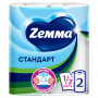 Полотенца бумажные бытовые, спайка 2 шт., 2-х слойные (2х14 м), ZEWA, белые, 144001