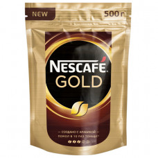 Кофе молотый в растворимом NESCAFE (Нескафе) Gold, сублимированный, 500 г, мягкая упаковка, 12327046