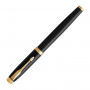 Ручка-роллер PARKER IM Core Black Lacquer GT, корпус черный глянцевый лак, позолоченные детали, черная, 1931659