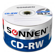 Диски CD-RW SONNEN 700 Mb 4-12x Bulk, КОМПЛЕКТ 50 шт., 512578