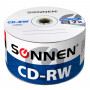 Диски CD-RW SONNEN 700 Mb 4-12x Bulk, КОМПЛЕКТ 50 шт., 512578