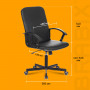 Кресло офисное BRABIX Simple EX-521, компактная упаковка, экокожа, черное, 532103