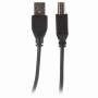 Кабель USB 2.0 AM-BM, 1,5 м, SONNEN Premium, медь, для периферии, экранирующая фольга, черный, 513128