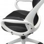 Кресло офисное BRABIX PREMIUM Genesis EX-517, пластик белый, ткань/экокожа/сетка черная, 531573