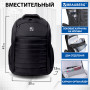 Рюкзак для школы и офиса BRAUBERG Patrol, 20 л, размер 47х30х13 см, ткань, черный, 224444
