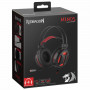 Наушники с микрофоном (гарнитура) REDRAGON Minos, проводные, 2 м, полноразмерные с оголовьем, черные с красным, 78368