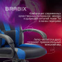 Кресло компьютерное BRABIX PREMIUM Rapid GM-102, НАГРУЗКА 180 кг, экокожа/ткань, черное/синее, 532106