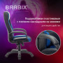Кресло компьютерное BRABIX PREMIUM Rapid GM-102, НАГРУЗКА 180 кг, экокожа/ткань, черное/синее, 532106