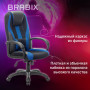 Кресло компьютерное BRABIX PREMIUM Rapid GM-102, НАГРУЗКА 180 кг, экокожа/ткань, черное/синее, 532106
