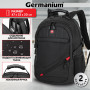 Рюкзак GERMANIUM S-01 универсальный, с отделением для ноутбука, влагостойкий, черный, 47х32х20 см, 226947