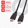 Кабель HDMI AM-AM, 1,5 м, SONNEN Economy, для передачи цифрового аудио-видео, черный, 513120