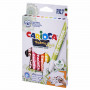 Маркеры для ткани CARIOCA (Италия) Fabric, 10 цветов, круглый наконечник 2,6 мм, 42909