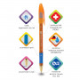 Ручка шариковая масляная с грипом BRAUBERG Model-XL ORANGE, СИНЯЯ, узел 0,7 мм, линия 0,35 мм, 143246