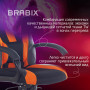 Кресло компьютерное BRABIX PREMIUM Rapid GM-102, НАГРУЗКА 180 кг, экокожа/ткань, черно/оранжевое, 532420, GM-102_532420