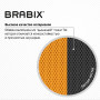 Кресло компактное BRABIX Smart MG-313, без подлокотников, комбинированное, черное/оранжевое, 531844