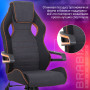 Кресло компьютерное BRABIX Techno Pro GM-003, ткань, черное/серое, вставки оранжевые, 531813