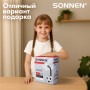 Светильник настольный SONNEN OU-503, на подставке, цоколь Е27, Мяч, белый, 236675