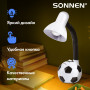 Светильник настольный SONNEN OU-503, на подставке, цоколь Е27, Мяч, белый, 236675