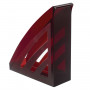Лоток вертикальный для бумаг BRAUBERG Office style, 245х90х285 мм, тонированный красный, 237283