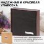 Фотоальбом BRAUBERG на 200 фото 10х15 см, под фактурную кожу, индивидуальный бокс, черный, 391116