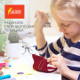 Цветной фетр для творчества, А4, 210х297 мм, ОСТРОВ СОКРОВИЩ, с рисунком, 5 листов, 5 цветов, толщина 2 мм,Геометрия, 660652