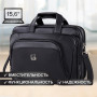 Сумка деловая BRAUBERG Favorite, 32х41х12 см, отделение для планшета и ноутбука 15,6, кожзам, черная, 240399