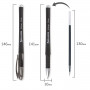 Ручка гелевая с грипом BRAUBERG Impulse, ЧЕРНАЯ, игольчатый узел 0,5 мм, линия письма 0,35 мм, 141183