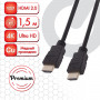Кабель HDMI AM-AM, 1,5 м, SONNEN Premium, медь, экранированный, для передачи аудио-видео, 513130