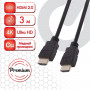 Кабель HDMI AM-AM, 3 м, SONNEN Premium, медь, экранированный, для передачи аудио-видео, 513131