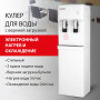 Кулер для воды SONNEN FSE-02H, напольный, НАГРЕВ/ОХЛАЖДЕНИЕ ЭЛЕКТРОННОЕ, 2 крана, белый, 454997, BD522