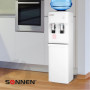 Кулер для воды SONNEN FSE-02H, напольный, НАГРЕВ/ОХЛАЖДЕНИЕ ЭЛЕКТРОННОЕ, 2 крана, белый, 454997, BD522