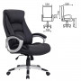 Кресло офисное BRABIX Grand EX-500, натуральная кожа, черное, 530861