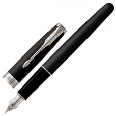 Ручка перьевая PARKER Sonnet Core Matt Black CT, корпус черный матовый лак, палладиевые детали, черная, 1931521