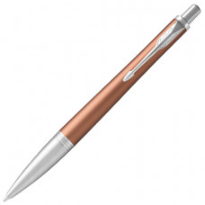 Ручка шариковая PARKER Urban Premium Orange CT, корпус светло-коричневый, хромированные детали, синяя, 1931627