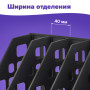 Лоток вертикальный для бумаг BRAUBERG MAXI Plus, 240 мм, 6 отделений, сетчатый, сборный, черный, 237015