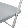Стул складной для дома и офиса BRABIX Golf CF-002, серый каркас, пластик серый, 531564
