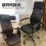 Кресло офисное BRABIX PREMIUM Stalker EX-608 CH, хром, ткань-сетка/кожзам, черное, 532091